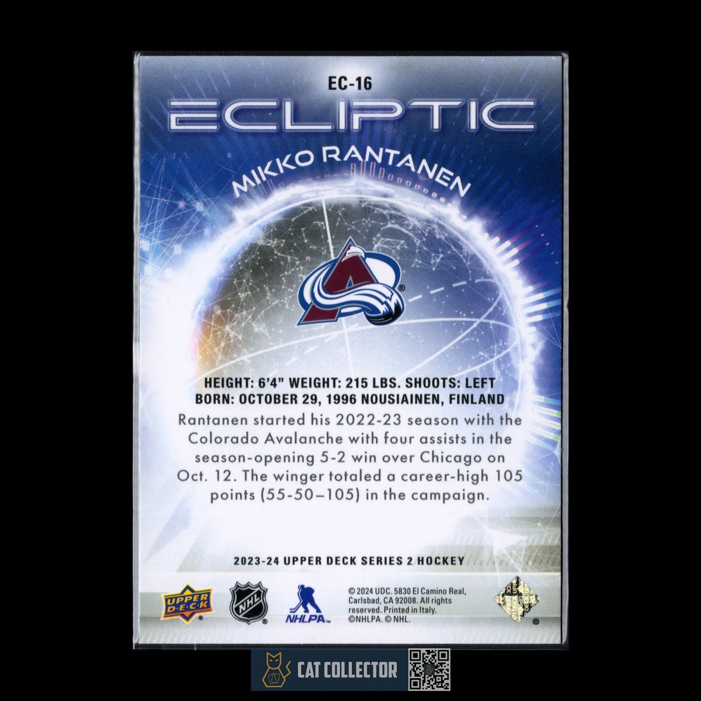 2023-24 UD Series 2 MIKKO RANTANEN #EC-16 Ecliptic
