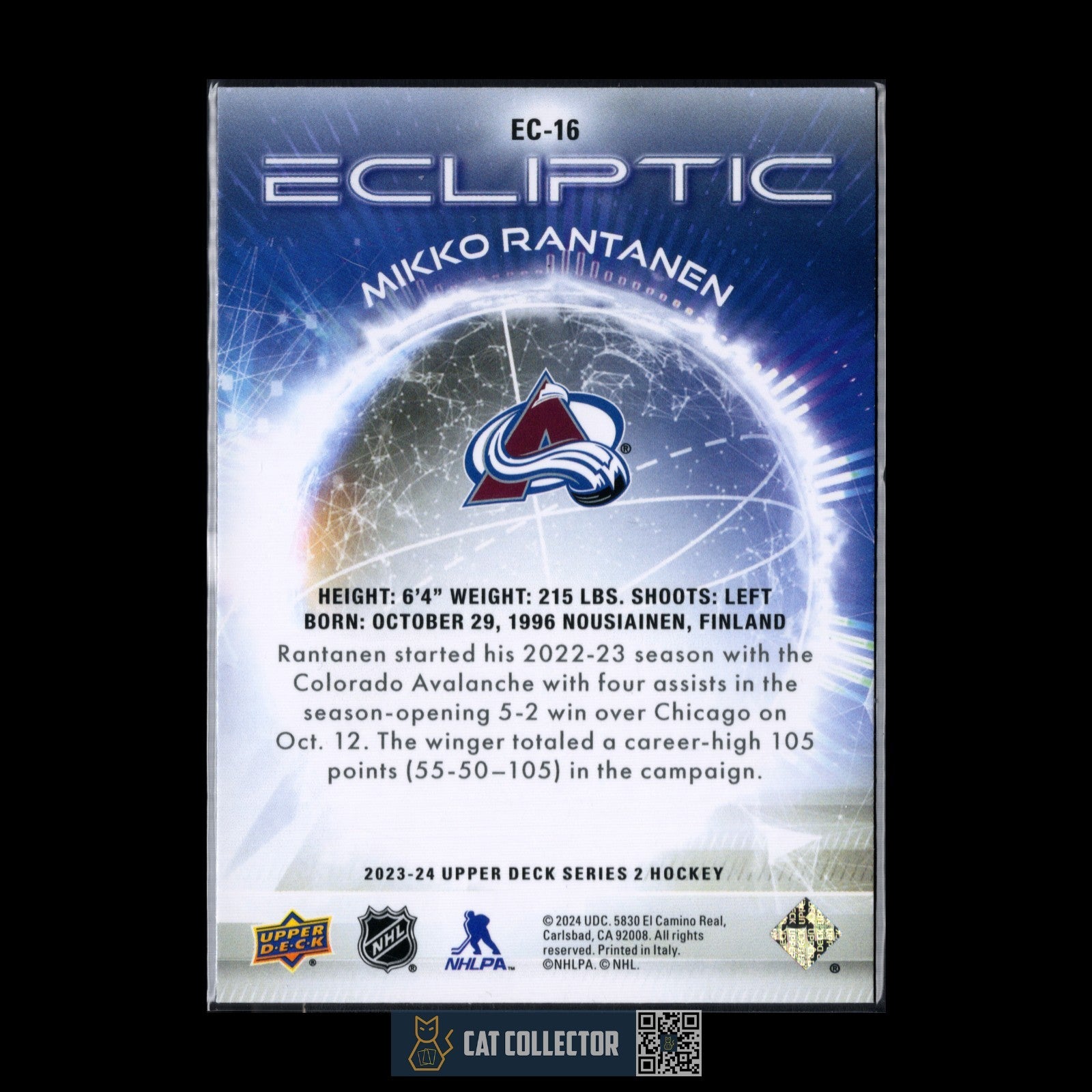 2023-24 UD Series 2 MIKKO RANTANEN #EC-16 Ecliptic