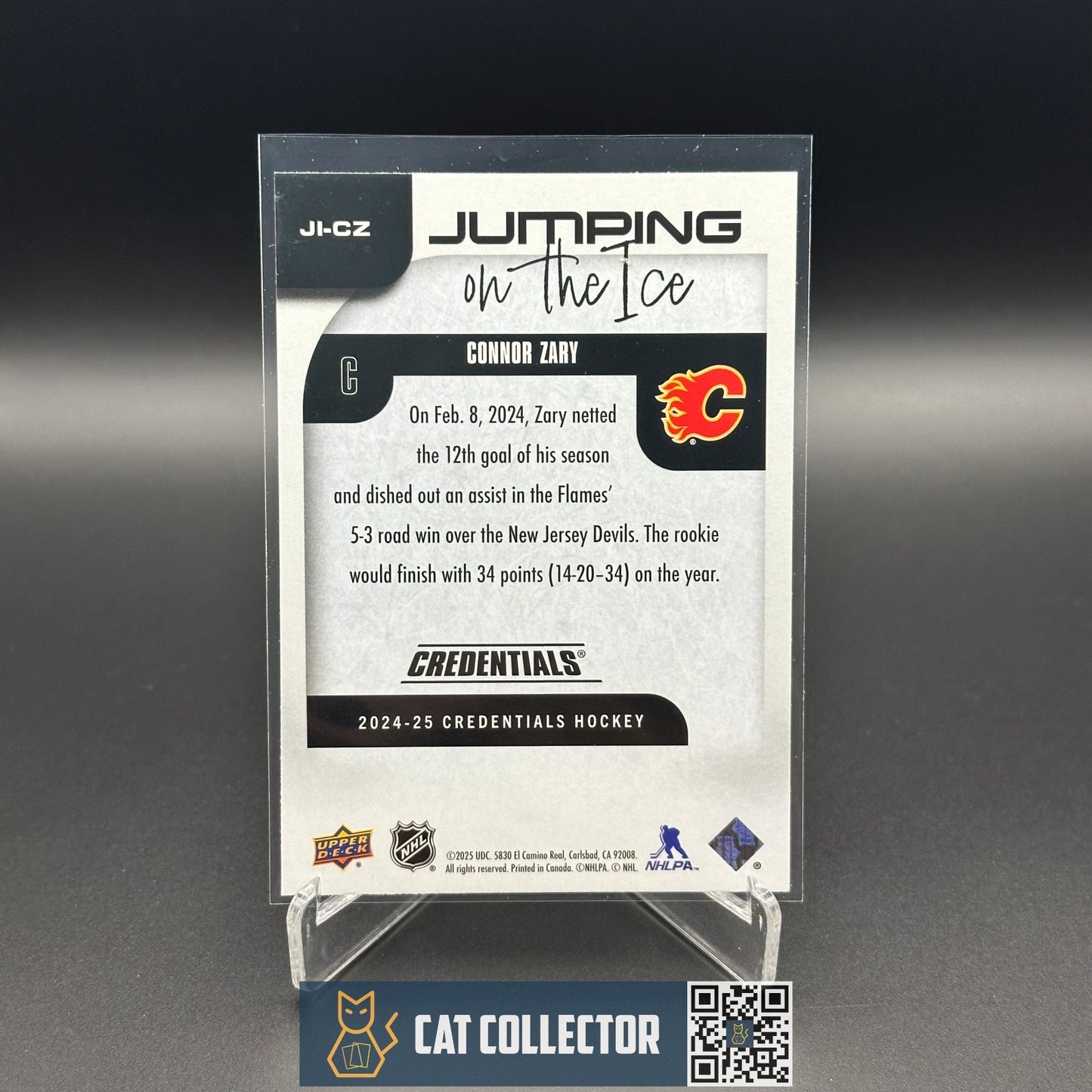 2024-25 UD Credentials CONNOR ZARY #JI-CZ Jumping on the ice