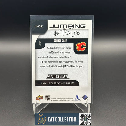 2024-25 UD Credentials CONNOR ZARY #JI-CZ Jumping on the ice