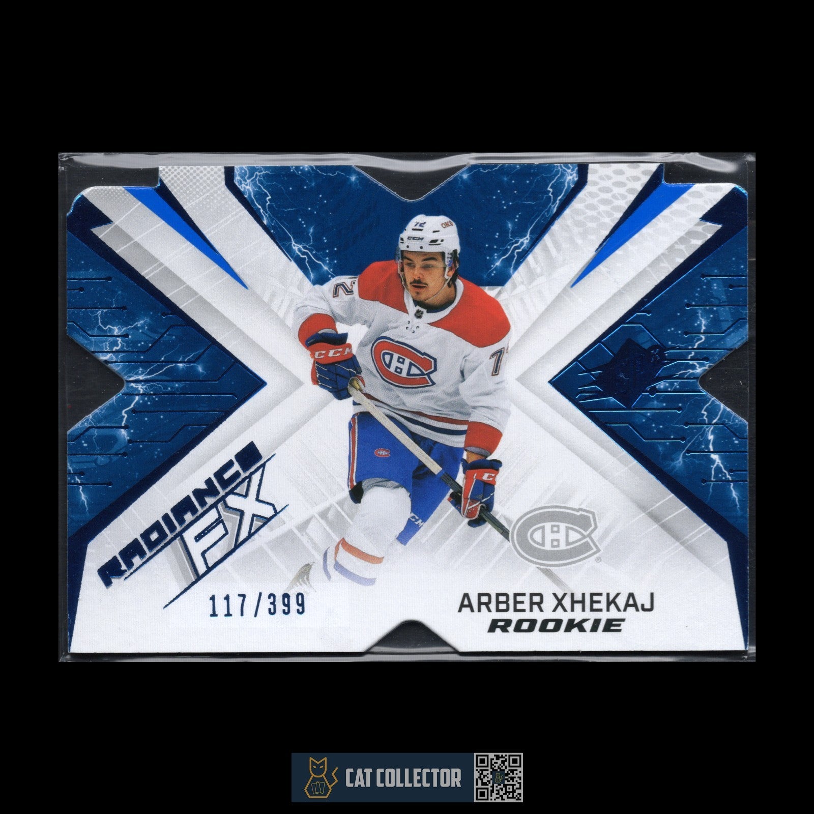 2022-23 UD SPx ARBER XHEKAJ #RFX-74 Radiance FX Blue Rookie RC /399