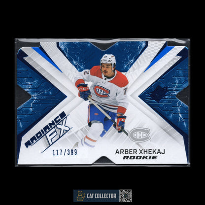 2022-23 UD SPx ARBER XHEKAJ #RFX-74 Radiance FX Blue Rookie RC /399
