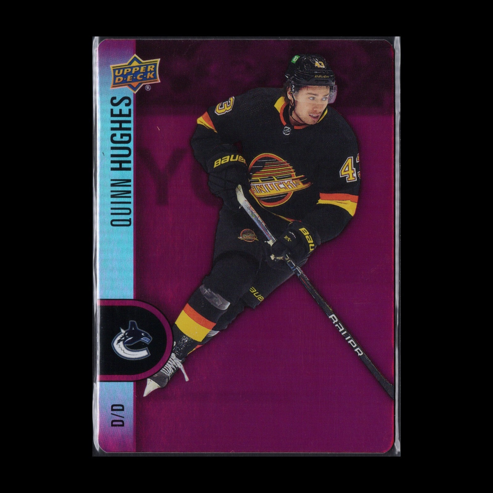 2022-23 UD Tim Hortons QUINN HUGHES #DC-10 Red Die-Cut - Vancouver Canucks