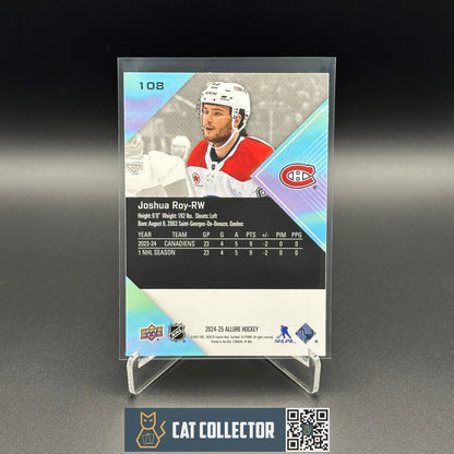 2024-25 UD Allure JOSHUA ROY #108 Rookie RC - Montreal Canadiens