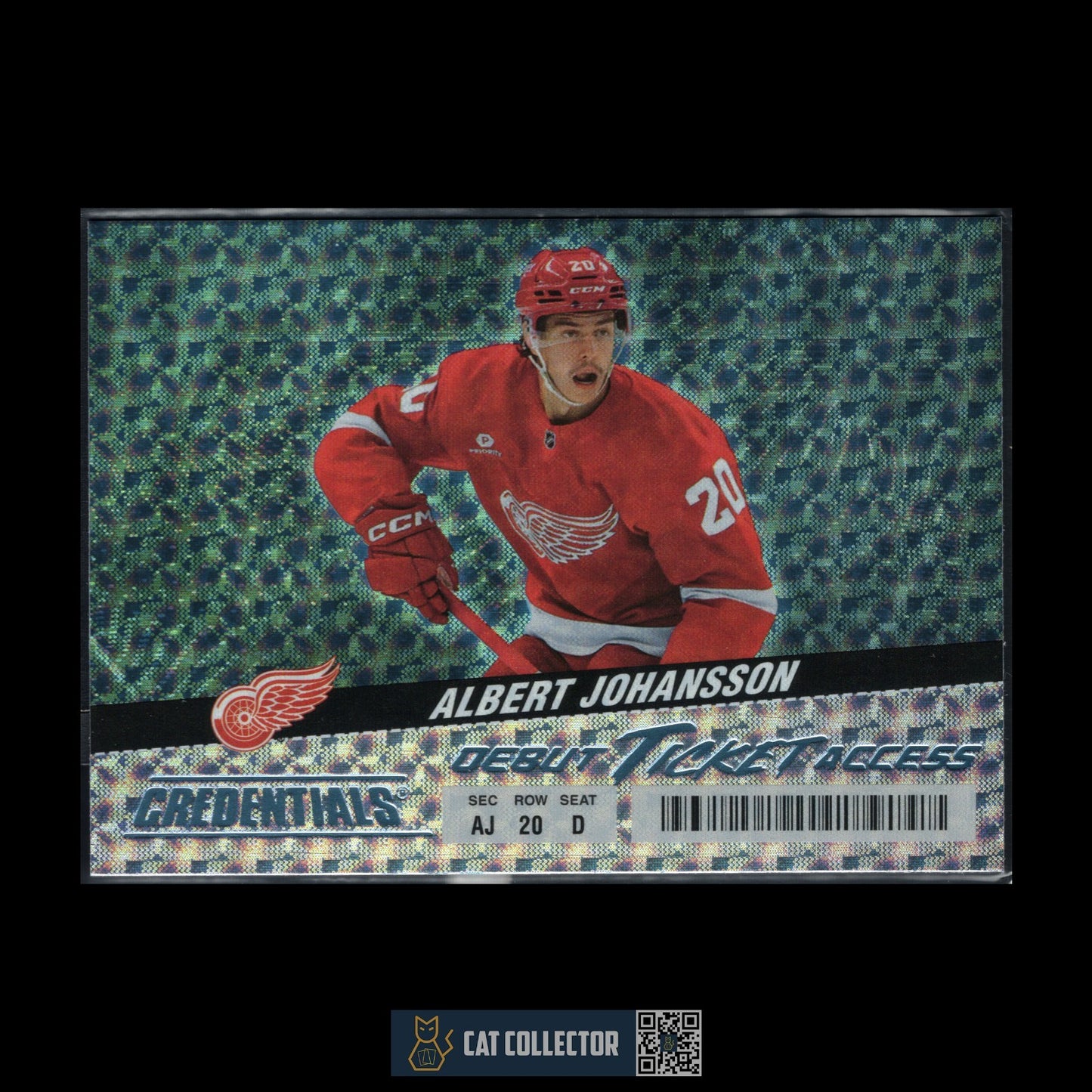 2024-25 UD Credentials ALBERT JOHANSSON #101 Debut Ticket Access Horizontal RC