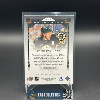 2024-25 UD SP Authentic DAVID PASTRNAK #P-45 Pageantry