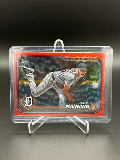2024 Topps Series 1 MATT MANNING #277 Red crackle foil /199