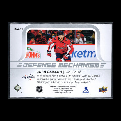 2022-23 UD Series 1 JOHN CARLSON #DM-15 Defense mechanism - Washington Capitals