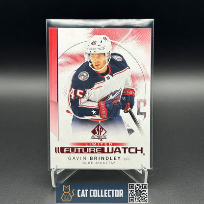 2024-25 UD SP Authentic GAVIN BRINDLEY #111 Future Watch Limited Red RC