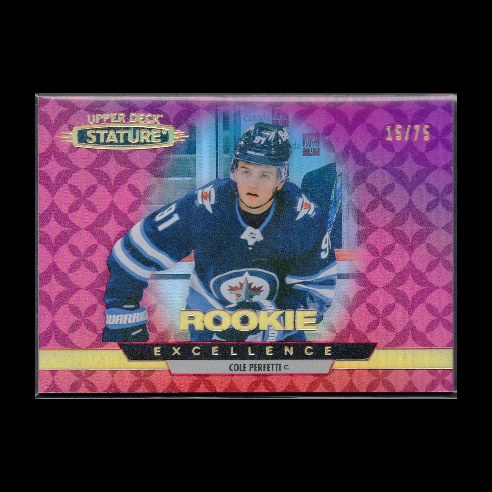 2021-22 UD Stature COLE PERFETTI #RE-36 Rookie Excellence Red /75