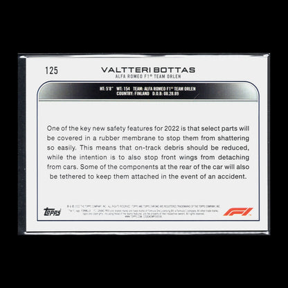 2022 Topps Chrome F1 Formula 1 VALTTERI BOTTAS #125 - Alfa Romeo