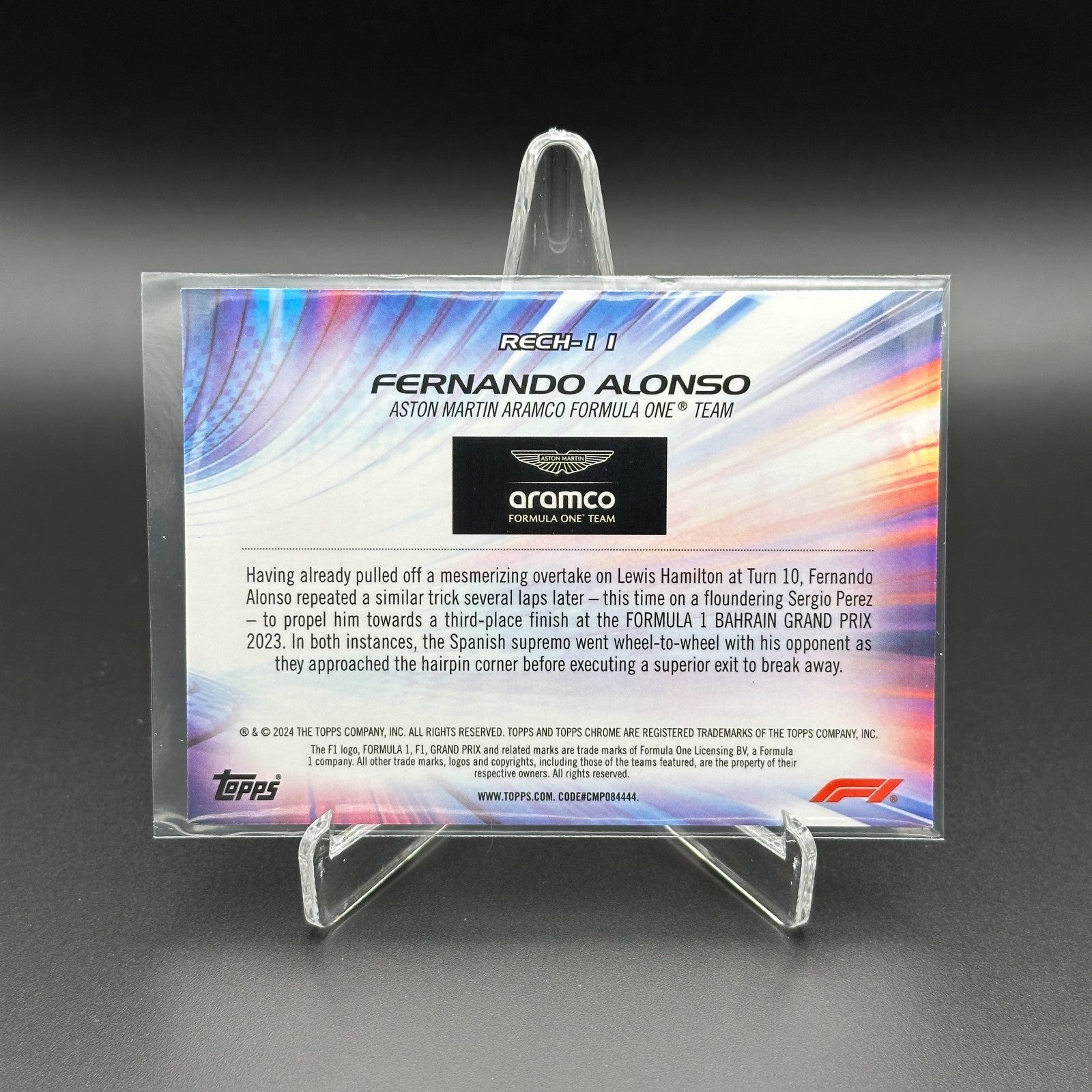 2024 Topps Chrome Formula 1 FERNANDO ALONSO #RECH-11 Re-Charged