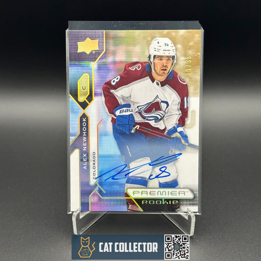 2021-22 UD Premier ALEX NEWHOOK #111 Rookie Autograph RC /35 Auto