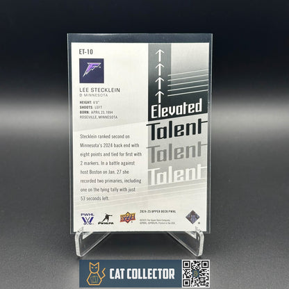 2024-25 UD PWHL LEE STECKLEIN #ET-10 Elevated Talent - Minnesota Frost