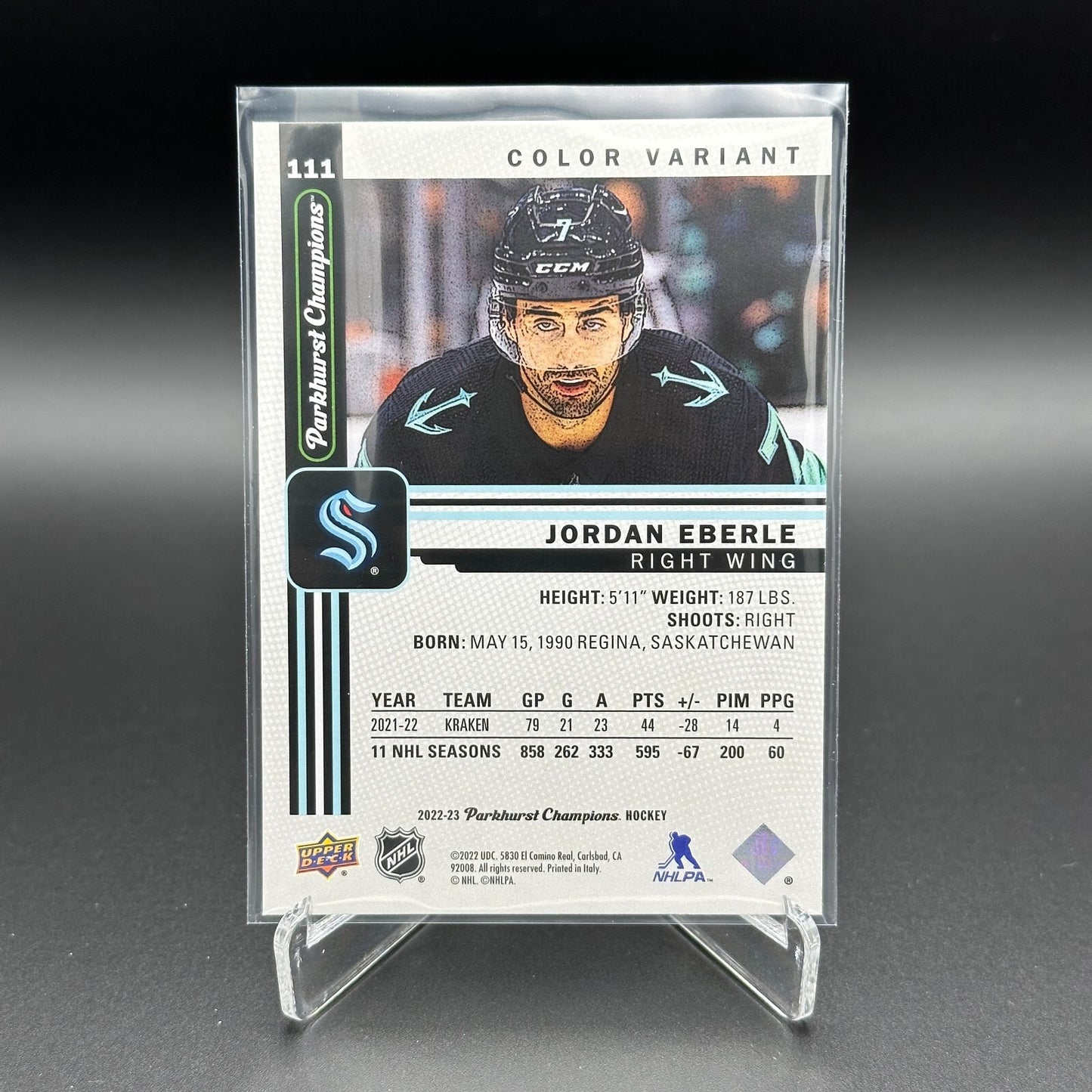 2022-23 UD Parkhurst Champions JORDAN EBERLE #111 Color Variant - Seattle Kraken