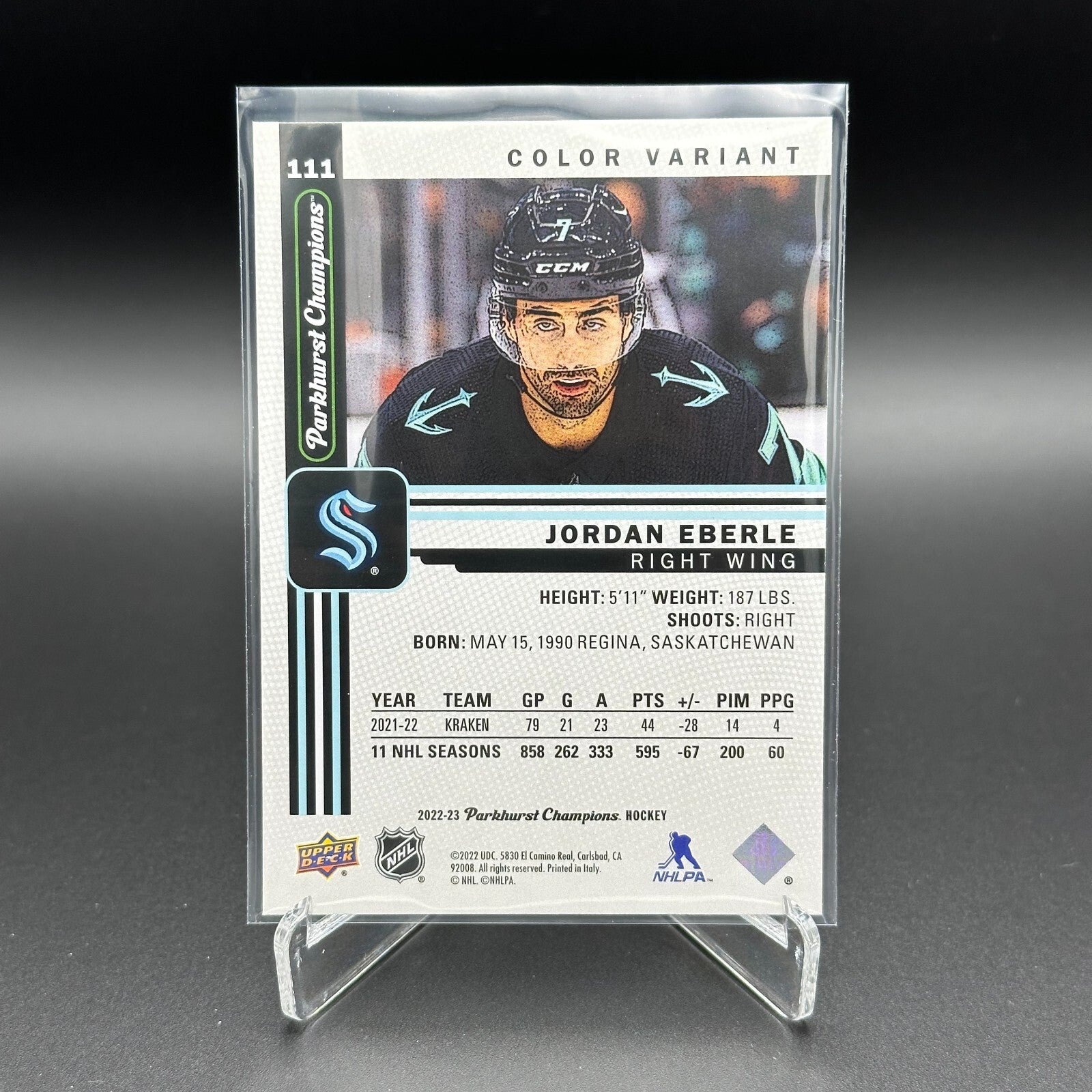 2022-23 UD Parkhurst Champions JORDAN EBERLE #111 Color Variant - Seattle Kraken
