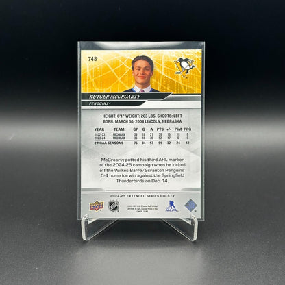 2024-25 UD Extended series RUTGER MCGROARTY #748 1st Round Draft Rookie RC