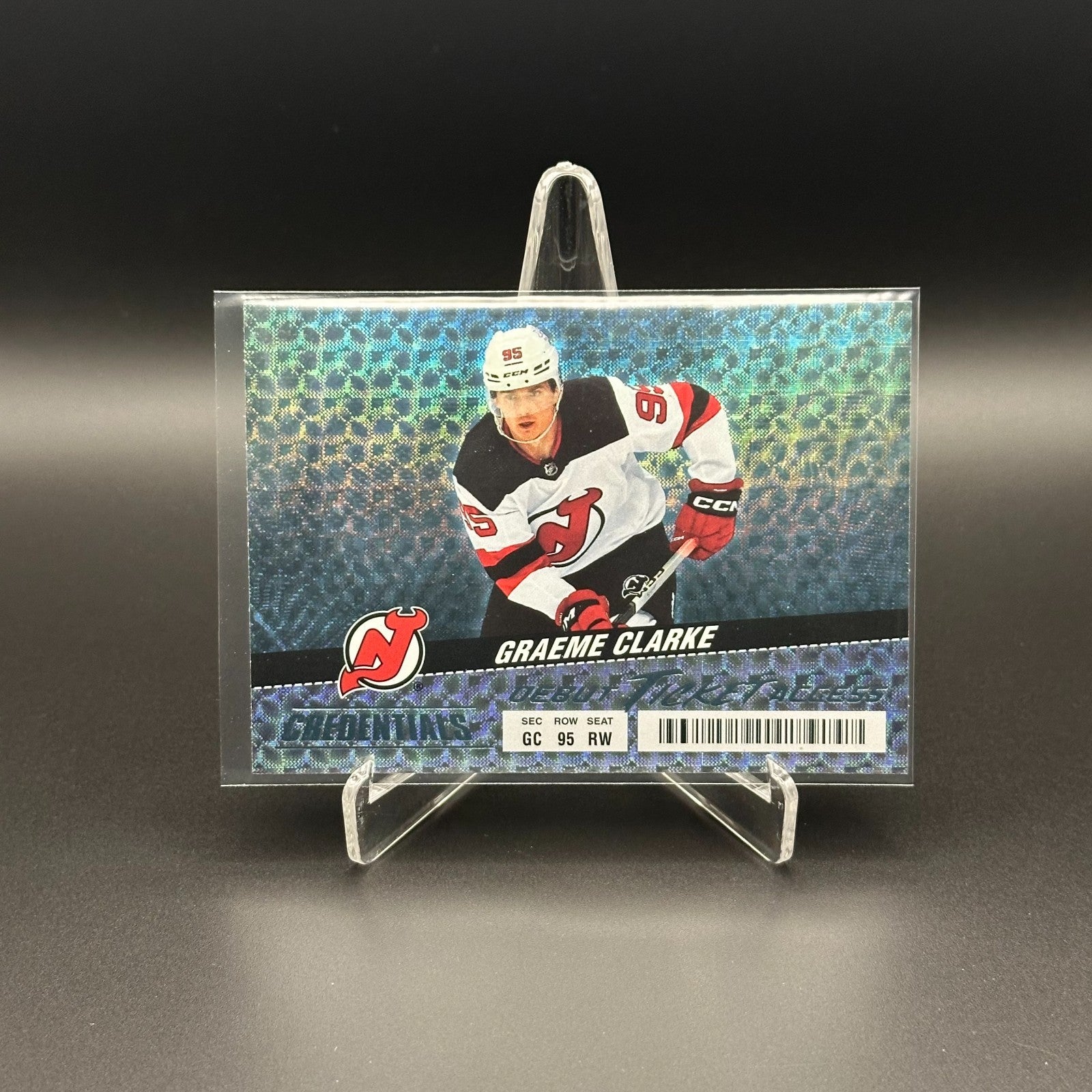 2024-25 UD Credentials GRAEME CLARKE #136 Debut Ticket Access Horizontal RC