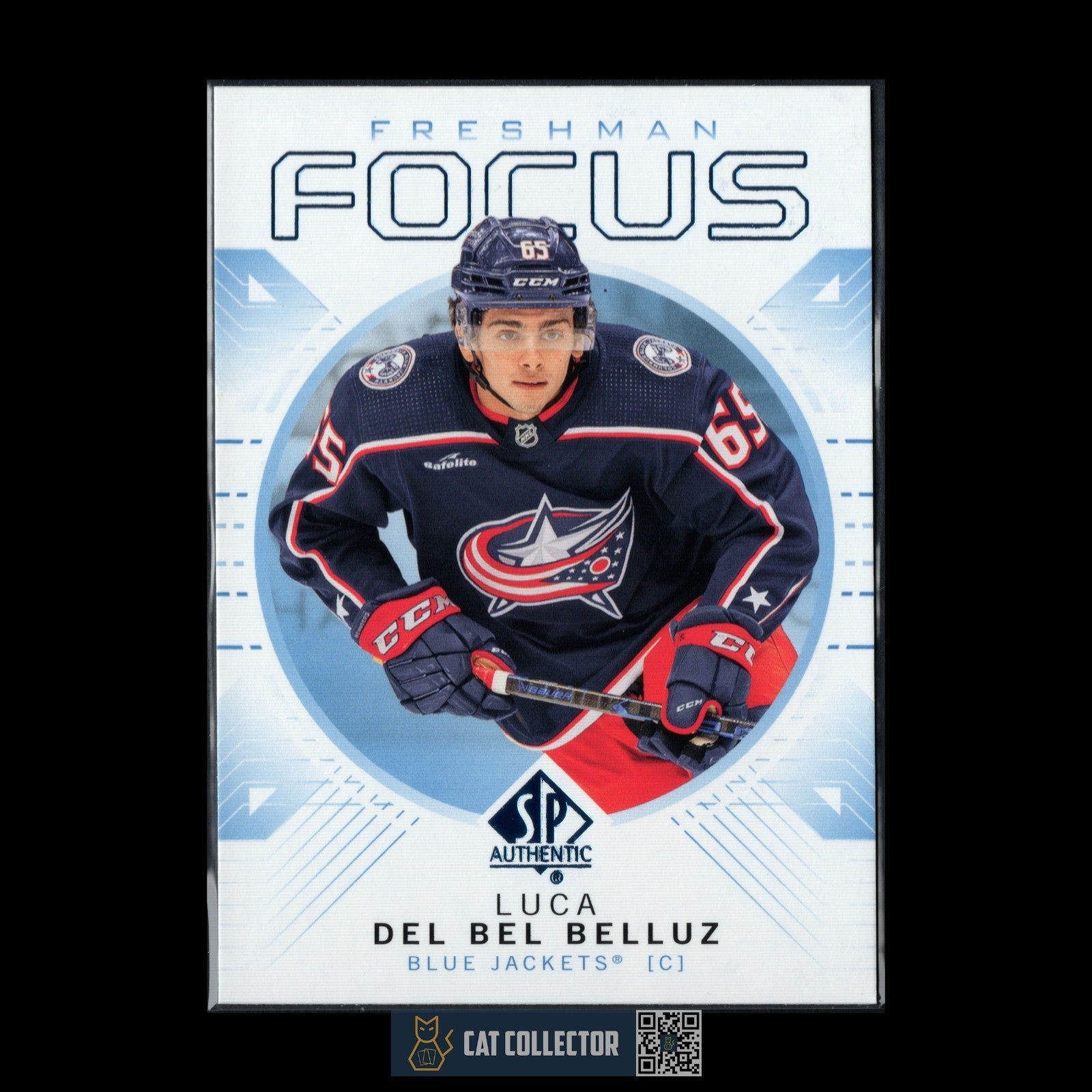 2024-25 UD SP Authentic LUCA DEL BEL BELLUZ #FF-40 Freshman Focus Blue Rookie RC