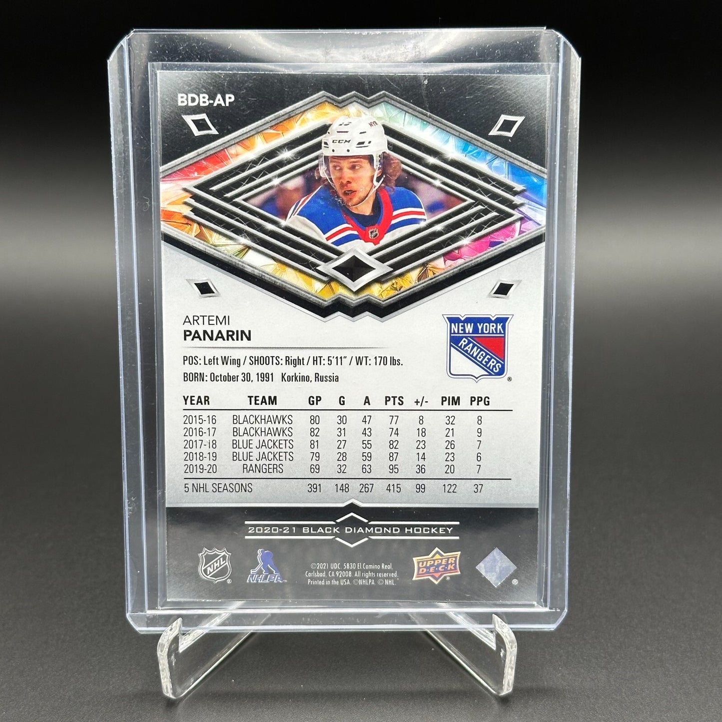 2020-21 UD Black Diamond ARTEMI PANARIN #BDB-AP /349 - NY Rangers