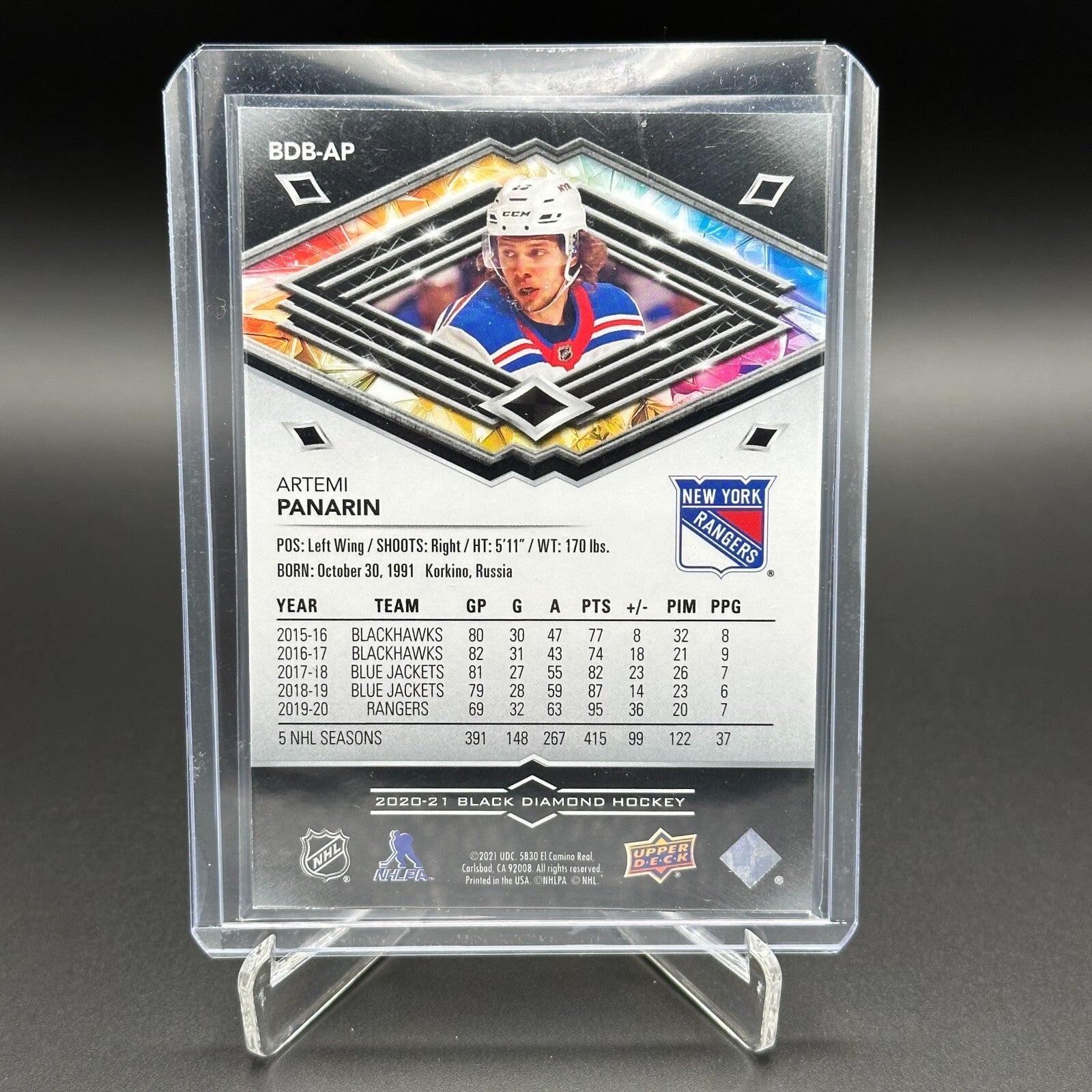2020-21 UD Black Diamond ARTEMI PANARIN #BDB-AP /349 - NY Rangers