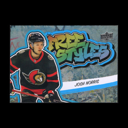 2022-23 UD Series 1 JOSH NORRIS #FS-13 Free styles Blue parallel Ottawa Senators