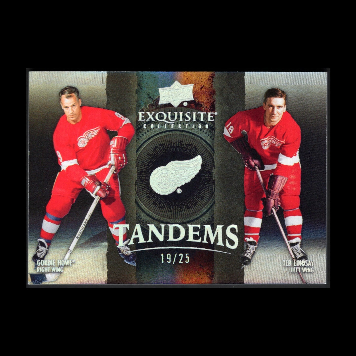 2024-25 UD Exquisite GORDIE HOWE/TED LINDSAY #ET-HL Tandems Silver Spectrum /25