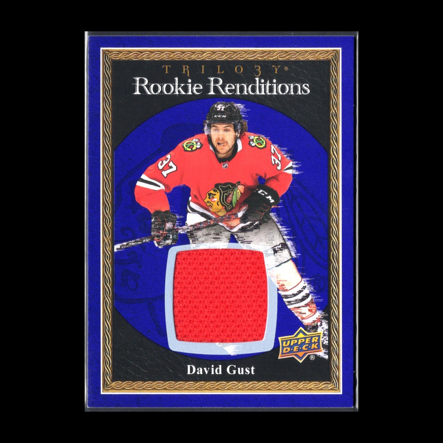 2023-24 UD Trilogy DAVID GUST #RR-9 Rookie Renditions Jersey Chicago Blackhawks