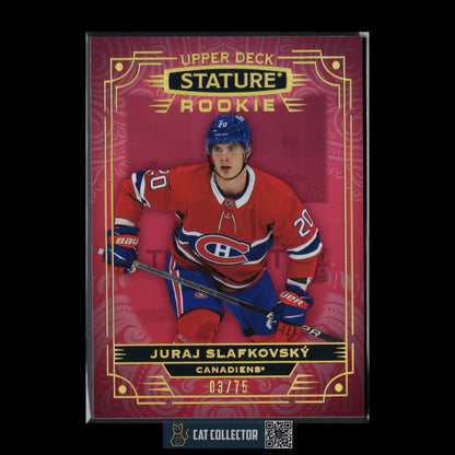 2022-23 UD Stature JURAJ SLAFKOVSKY #105 Red Rookie RC /75 - Montreal Canadiens