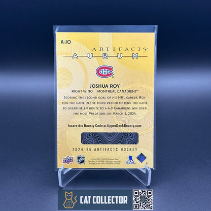 2024-25 UD Artifacts JOSHUA ROY #A-JO Aurum Bounty UNSCRATCHED Rookie