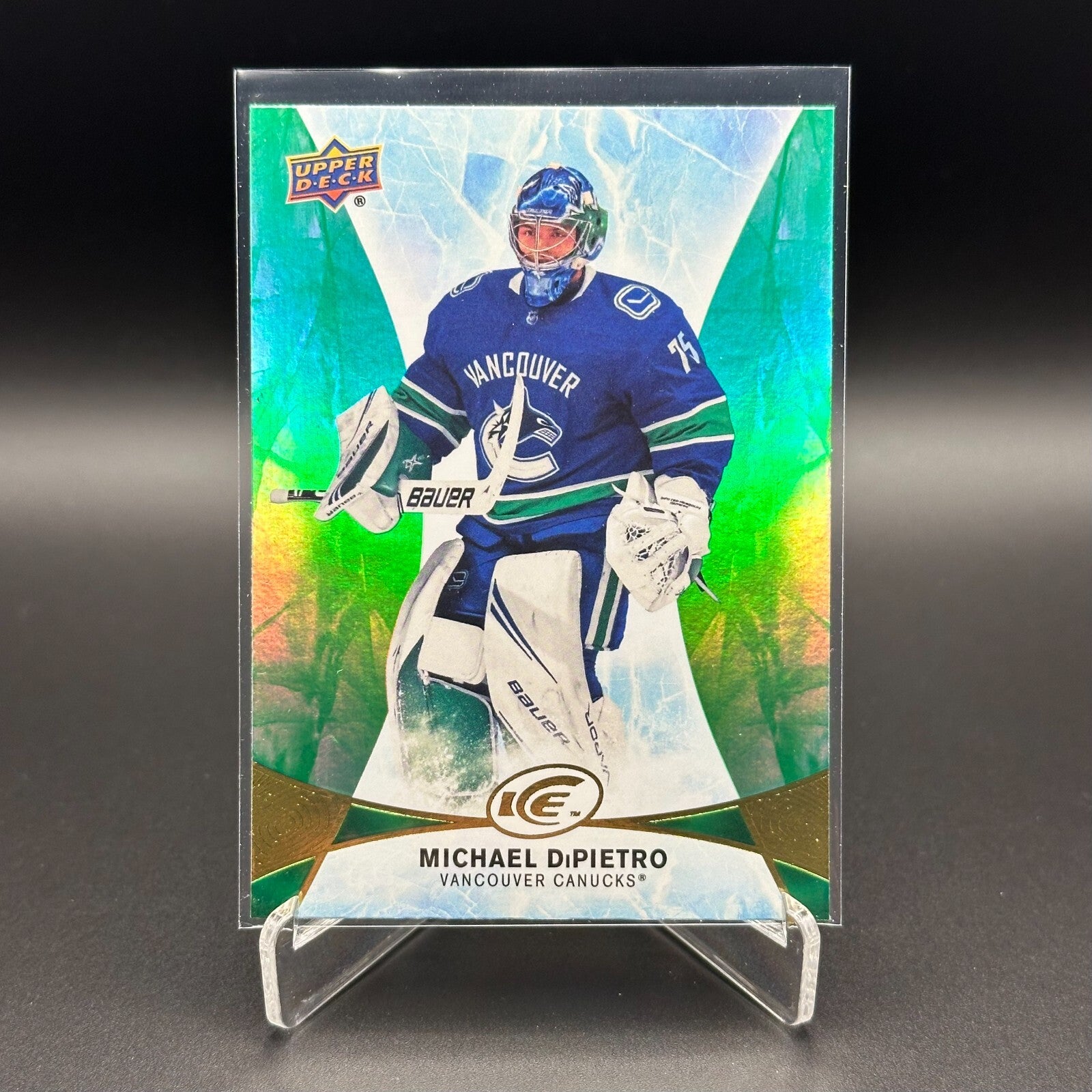 2020-21 UD Ice MICHAEL DIPIETRO #80 Base Green - Vancouver Canucks