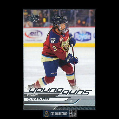 2024-25 UD PWHL CAYLA BARNES #70 Young guns RC Rookie