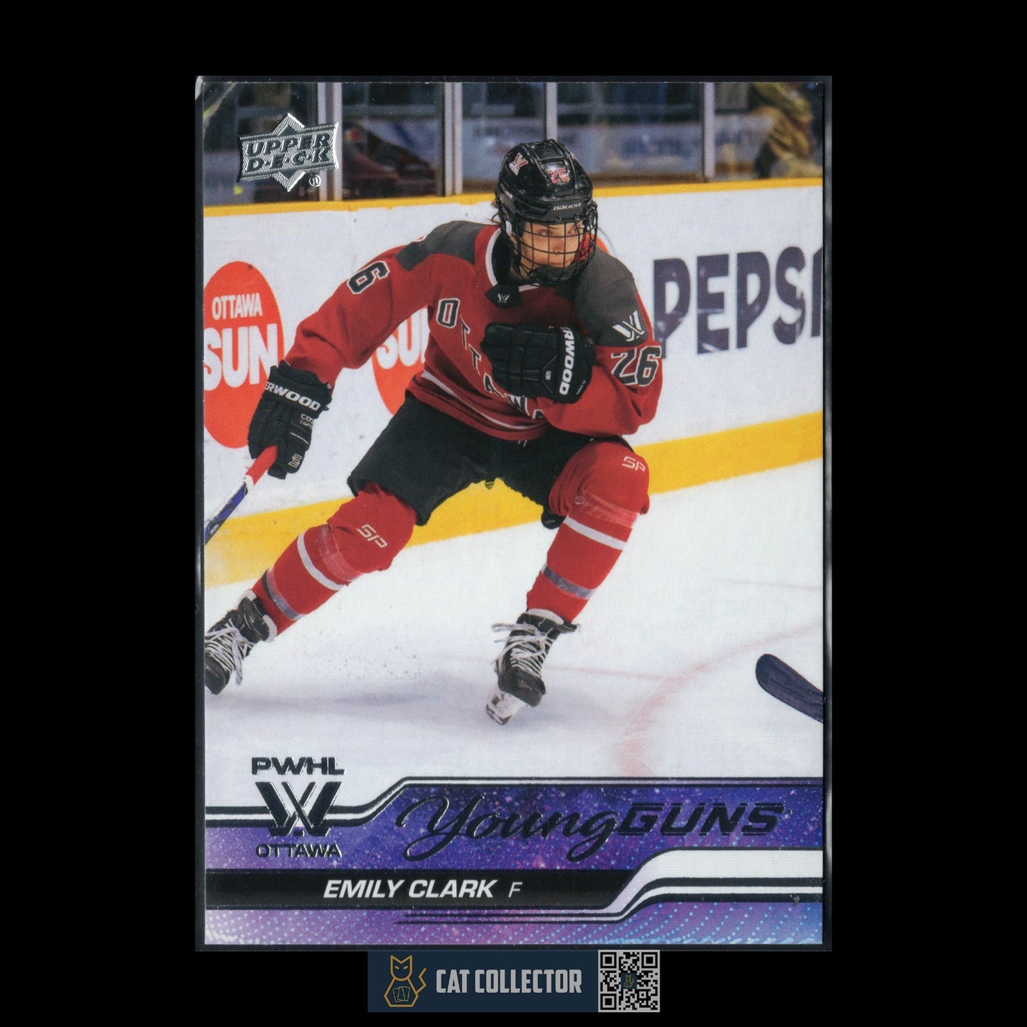 2024-25 UD PWHL EMILY CLARK #70 Young guns RC - 1st EDITION!