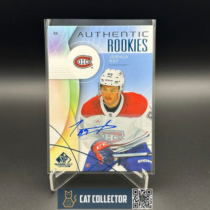 2024-25 UD SP Game Used JOSHUA ROY #248 Blue AUTO Rookie RC