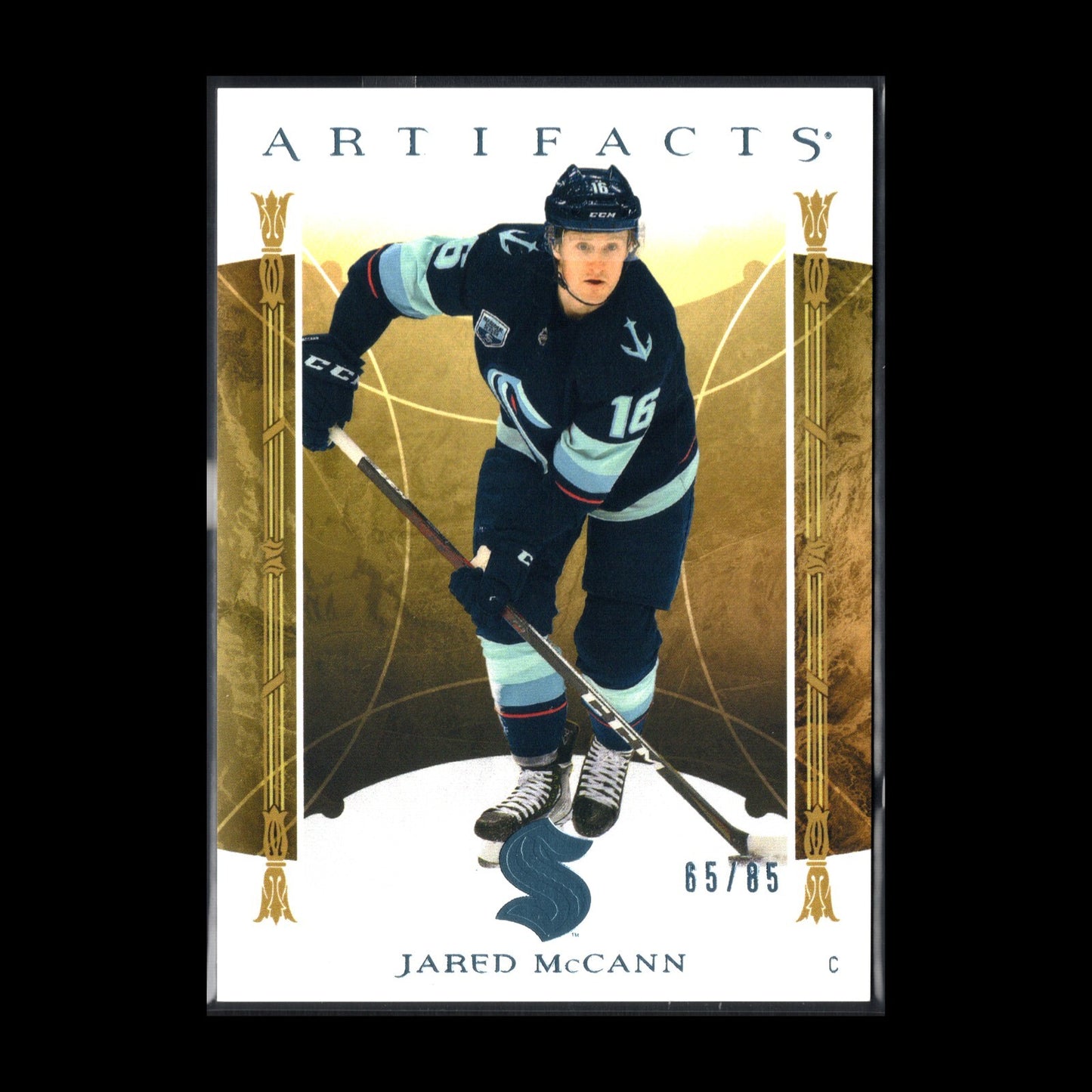 2022-23 UD Artifacts JARED MCCANN #107 Light Blue Steel /85 - Seattle Kraken