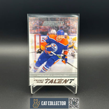 2024-25 UD Credentials LEON DRAISAITL #FRT-LD Front Row Talent - Edmonton Oilers