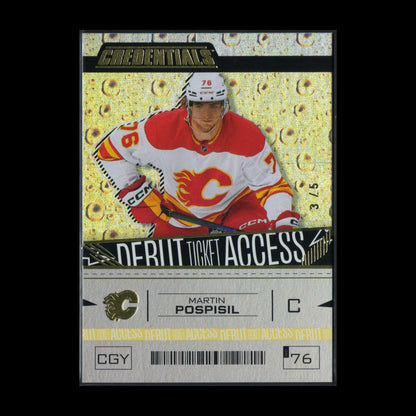 2023-24 UD Credentials MARTIN POSPISIL #155 Debut Ticket Access Gold 3/5 RC