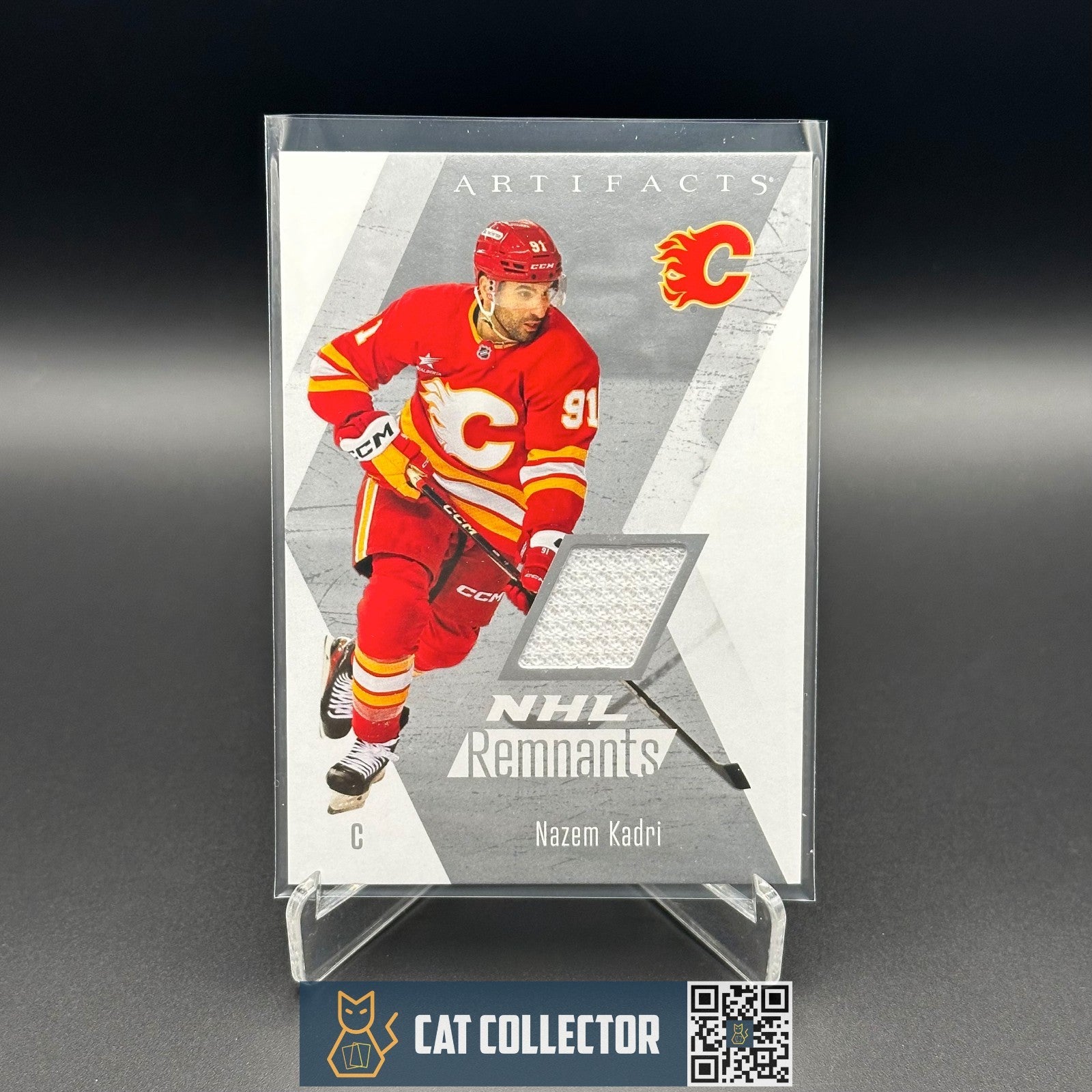 2025-26 UD Artifacts NAZEM KADRI #NR-21 NHL Remnants Jersey - Calgary Flames