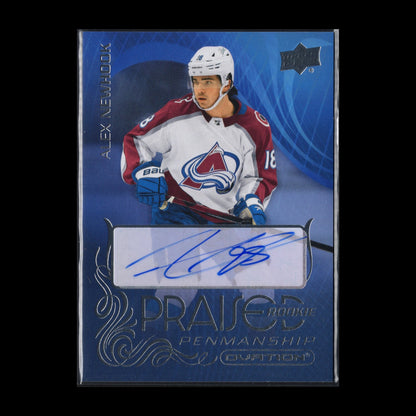 2021-22 UD Ovation ALEX NEWHOOK #PRP-AN Praised Rookie Penmenship RC Auto
