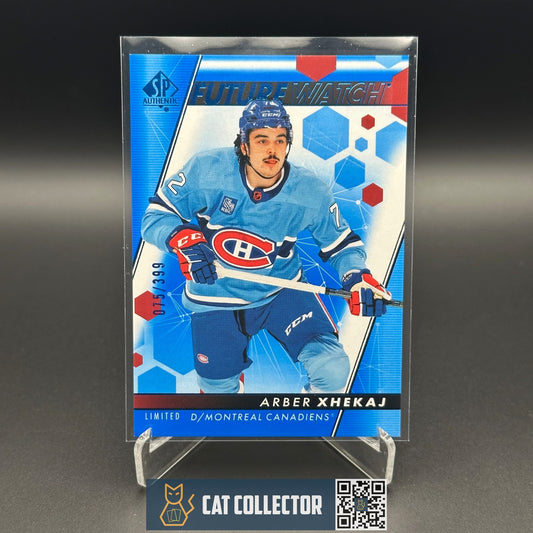 2022-23 UD SP Authentic ARBER XHEKAJ #154 Future Watch Limited Blue RC /399