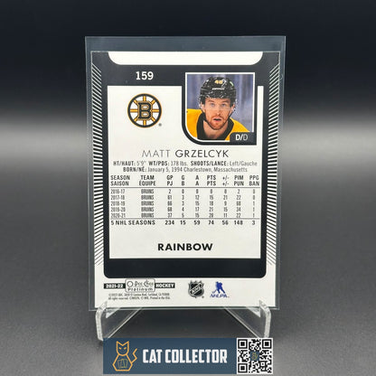 2021-22 O-Pee-Chee Platinum MATT GRZELCYK #159 Rainbow