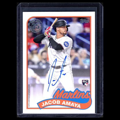 2024 Topps Series 1 JACOB AMAYA #89BA-JA Rookie Autograph
