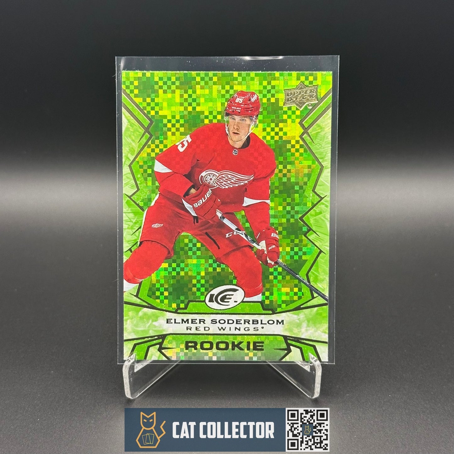 2022-23 UD Ice ELMER SODERBLOM #124 Green Rookie RC - Detroit Red Wings