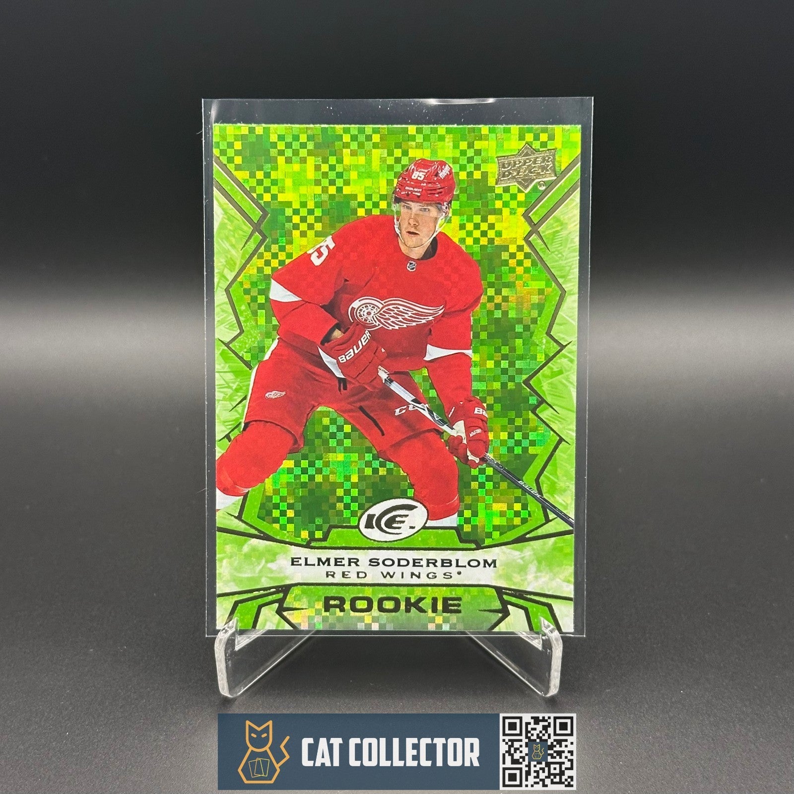 2022-23 UD Ice ELMER SODERBLOM #124 Green Rookie RC - Detroit Red Wings