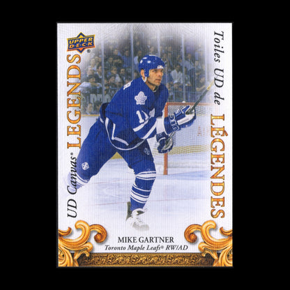 2023 UD Tim Hortons MIKE GARTNER #CL-2 UD Canvas Legends - Toronto Maple Leafs