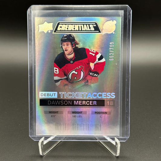 2021-22 UD Credentials DAWSON MERCER #128 Debut Ticket Access RC 662/799