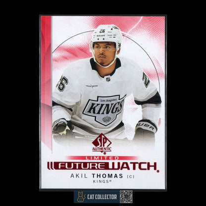 2024-25 UD SP Authentic AKIL THOMAS #130 Future Watch Limited Red RC