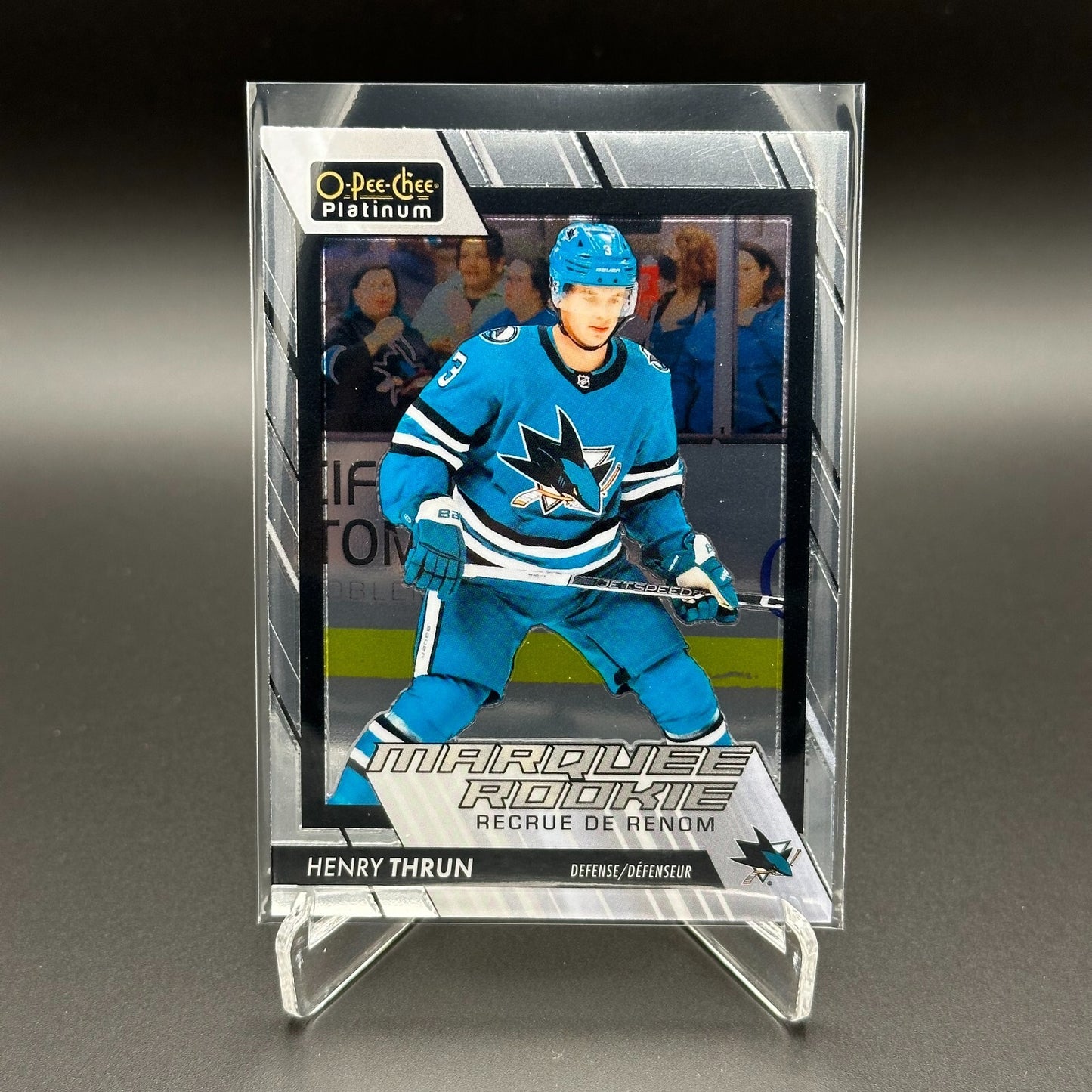 2023-24 OPC Platinum HENRY THRUN #265 Marquee rookie RC - San Jose Sharks