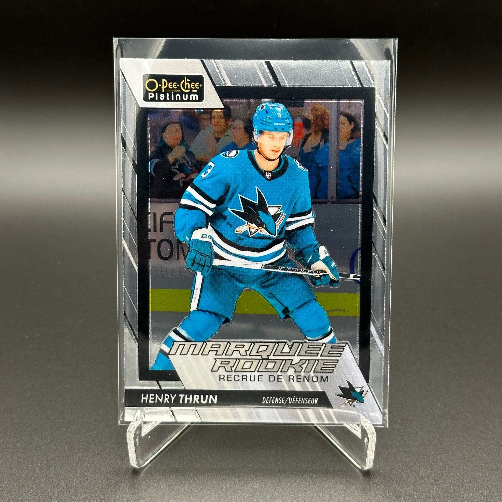 2023-24 OPC Platinum HENRY THRUN #265 Marquee rookie RC - San Jose Sharks