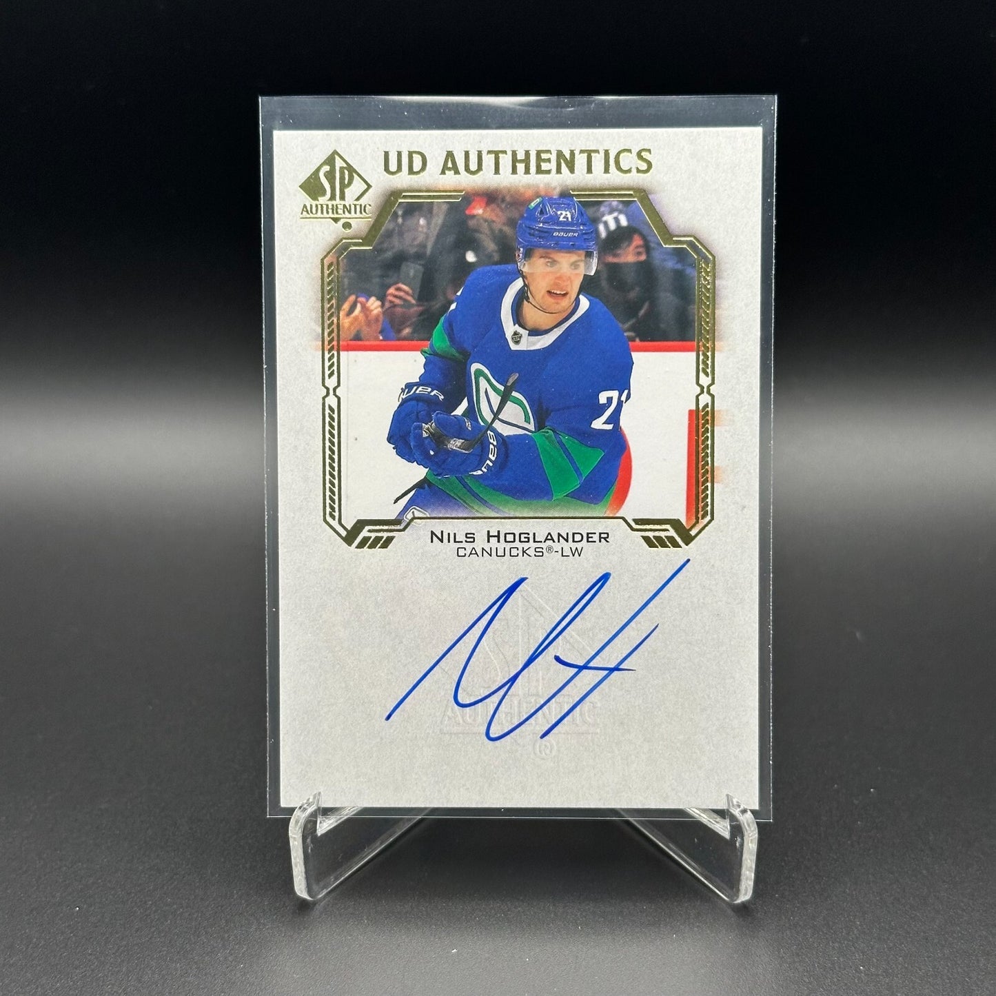 2021-22 UD SP Authentic NILS HOGLANDER #UDA-NH UD Authentics AUTO